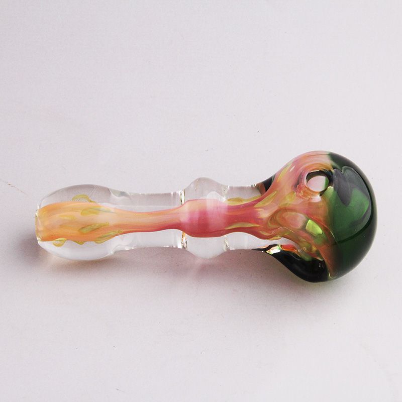 2020 Heavy Glass Smoking Pipe Colorful Hand Pipes Pattern Rotation Pipe