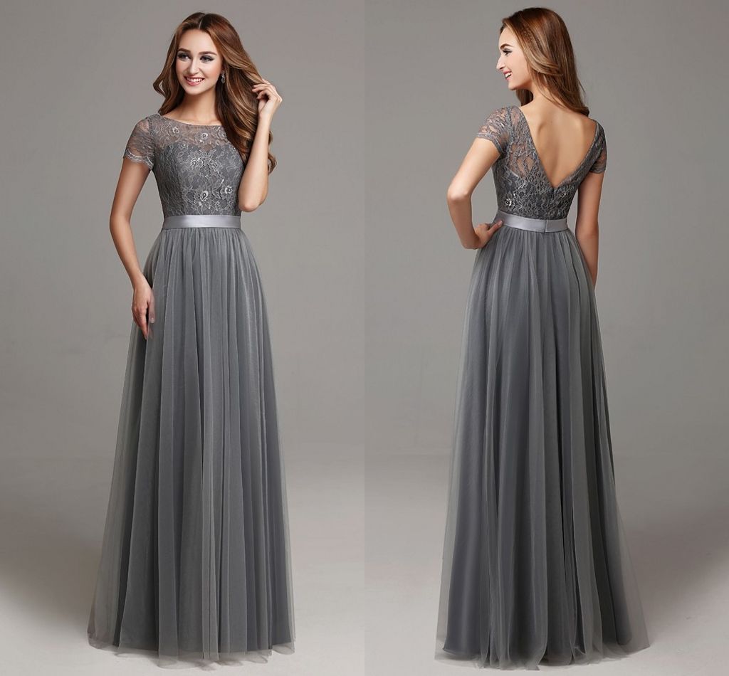 grey bridesmaid dresses long sleeve