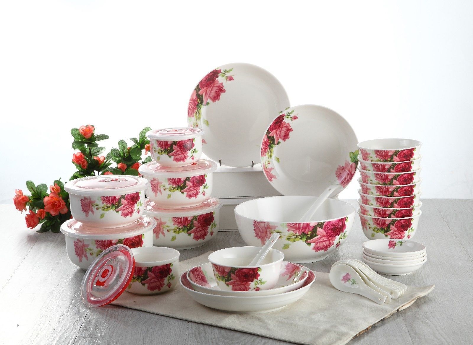 Ceramic Dinnerware Tableware Set China Cutlery Plates Bowls Dinner