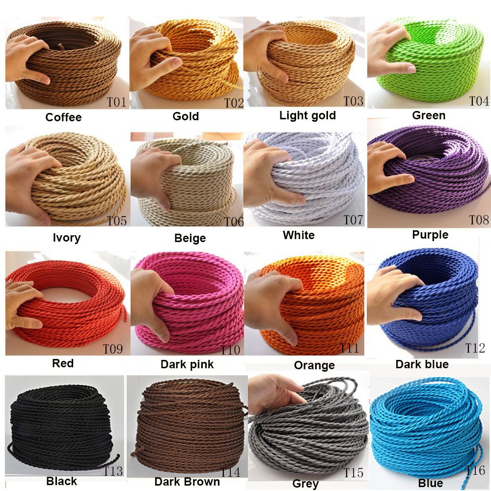 2018 Whole 10m2 0 75 Copper Cloth Covered Wire Vintage Style 2018 Whole 10m2 0 75 Copper Cloth Covered Wire Vintage Style Edison Light Lamp Cord Grip Twisted Fabric Lighting Flex Electric Cable From Quintin