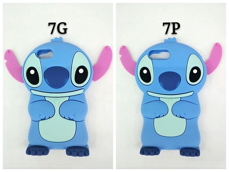 satin al 3d stitch lilo yumusak silikon kilif iphone 7 4 7 iphone7 7plus 7 plus 5 5 karikatur sevimli kaucuk mavi telefonu kiliflari arka kapak cilt