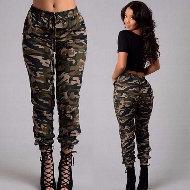 2017 Fashion New Army Green Camouflage Pants Plus Size Spring ...