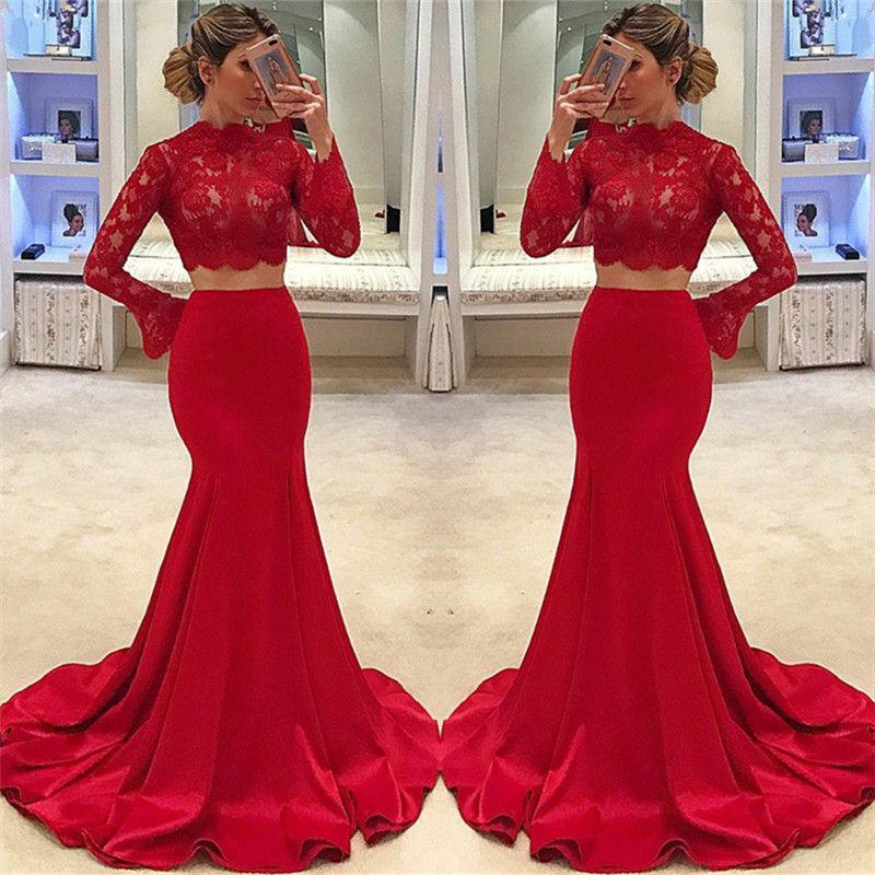 Red Prom Two Piece Clearance, 50% OFF ...