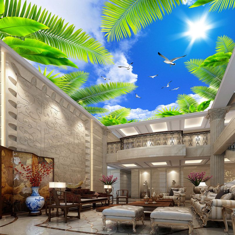 blue sky wall mural custom 3d wallpaper for walls natural scenery