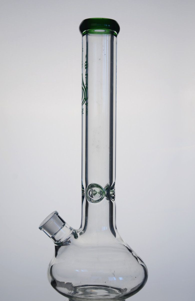 2019 16 9mm Thick Glass Bongs Genie Water Pipes Classic Beaker Bong With Dome & Downstem Party