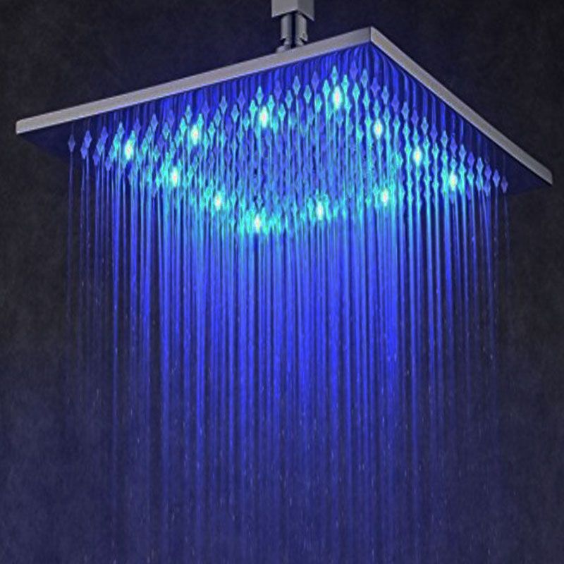 Whole Square Chrome Rainfall Shower Head Led Light Spray 20 25 Luxury Shower Heads Best Rain Waterfall