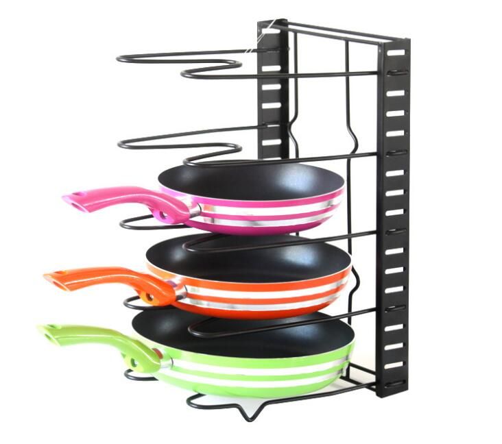Pan Organizer Rack Kitchen Storage Shelves Pot Holder For