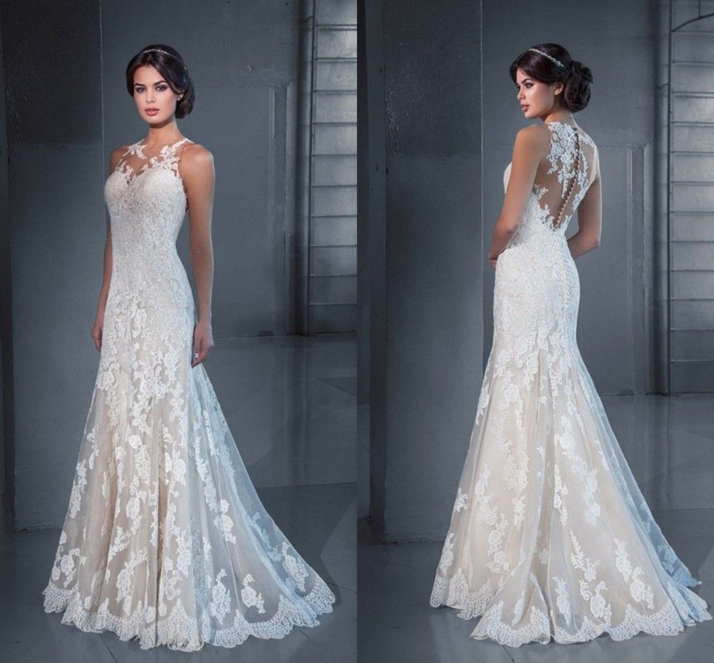 Pnina Tornai Mermaid Lace Wedding Dresses With Appliques 2016 New ...