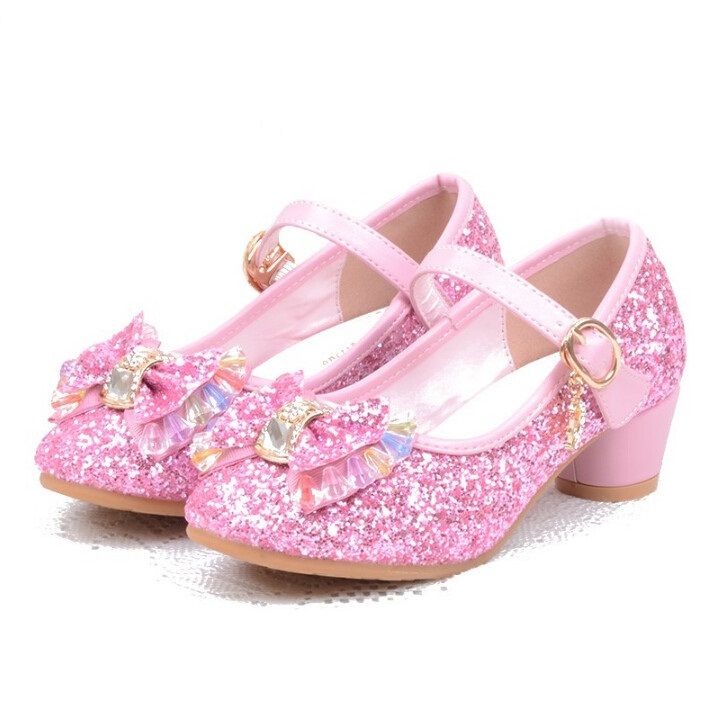 Girls Sandals Kids Crystal Shoes Dream High Heels Students Dance Party ...