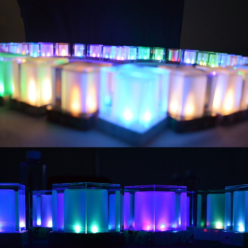 2019 Sun Light Cube Led Solar Light Electronic Candle Lights Night