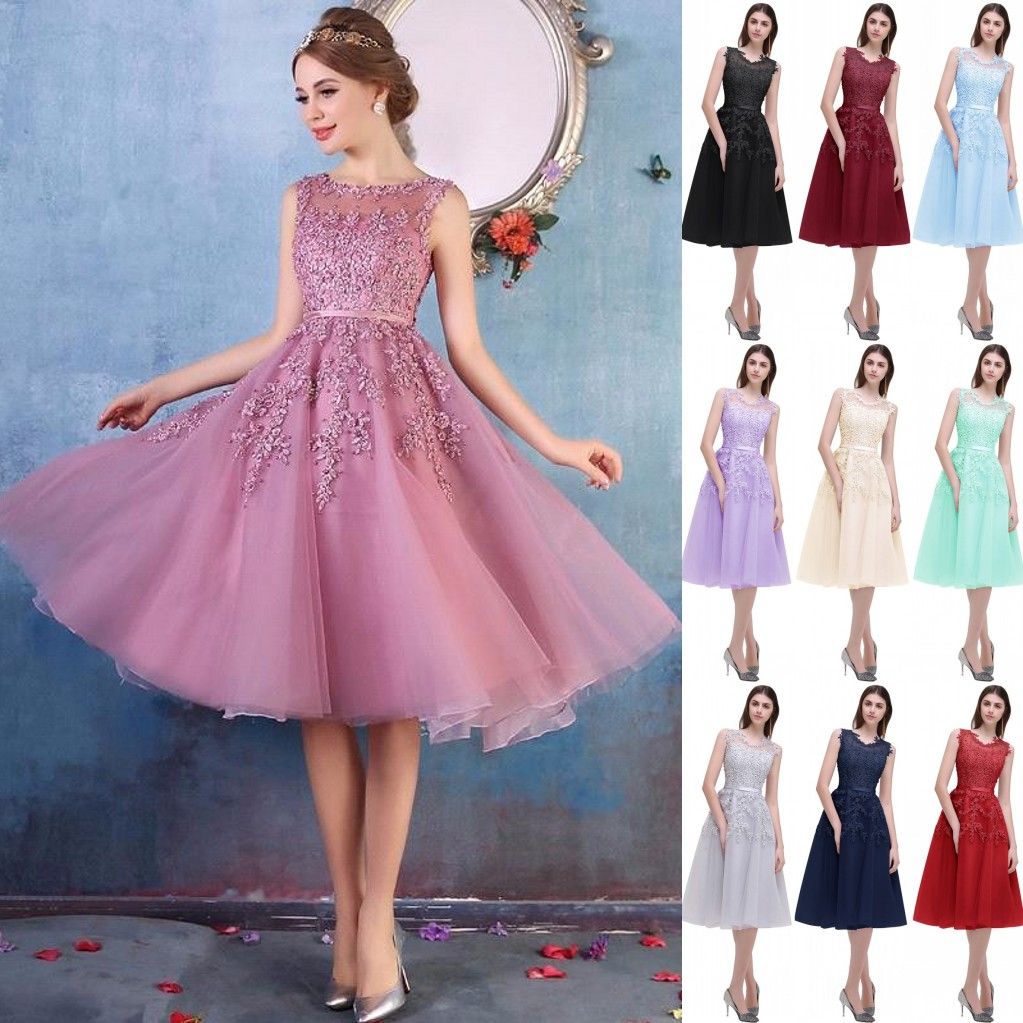 knee length prom dresses