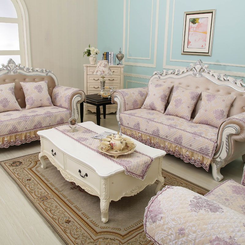 Unique Pink Flower Sofa Cover Pillow Couch Cushion Slipcovers Unique Pink Flower Sofa Cover Pillow Couch Cushion Slipcovers Furniture Protector Cotton Four Seasons European American Style For Armchairs