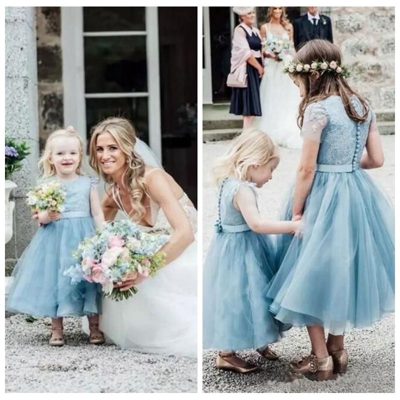 lace boho flower girl dresses