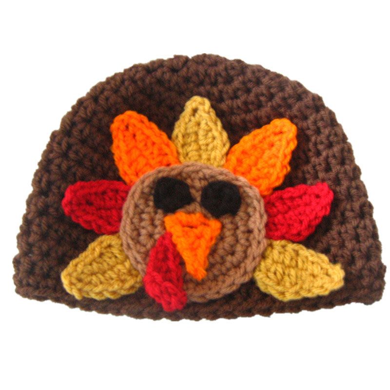 Novelty Turkey Beanie Hat,Handmade Knit 