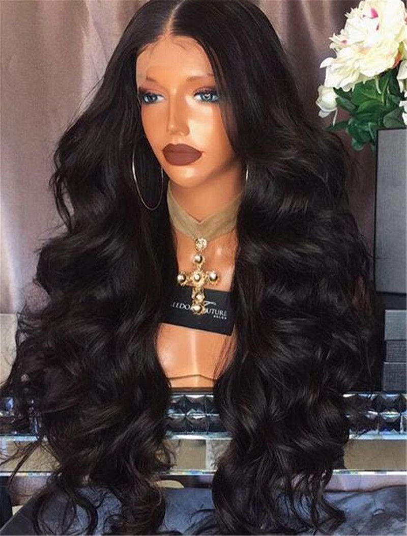 Brazilian Body Wave Lace Front Human Hair Wigs Wavy Glueless Full Lace