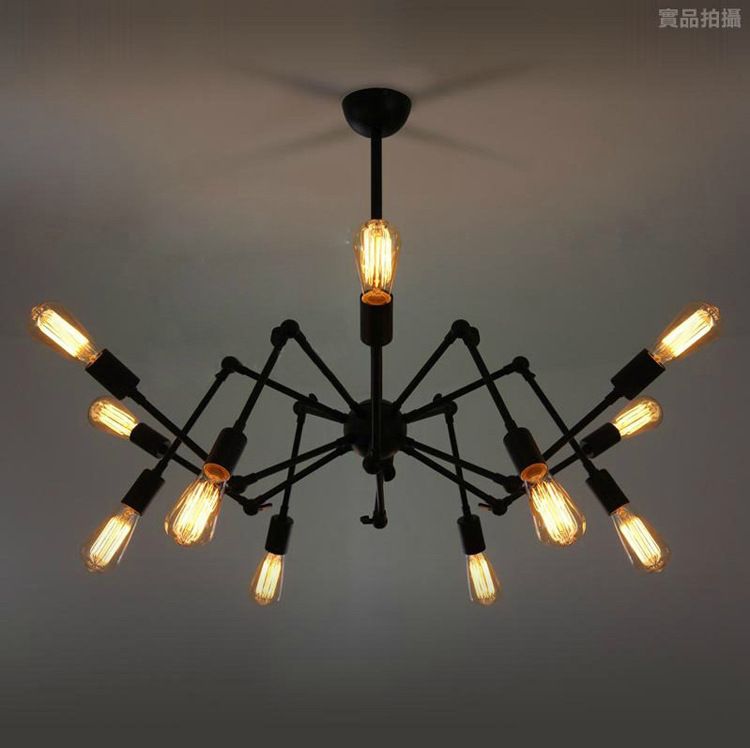 Spider Chandelier Vintage Lamp Edison Ceiling Spider Chandelier Vintage Lamp Edison Ceiling Light Bulb Home Decor 8 12 Lights Shade Dining Room From