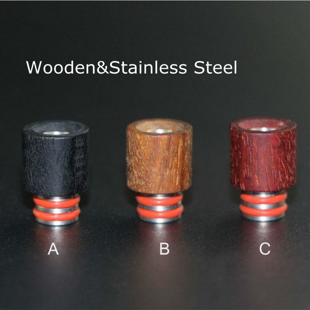 Best Wooden Drip Tips 510 Red Wood Stainless Steel Mouthpiece SS Drip