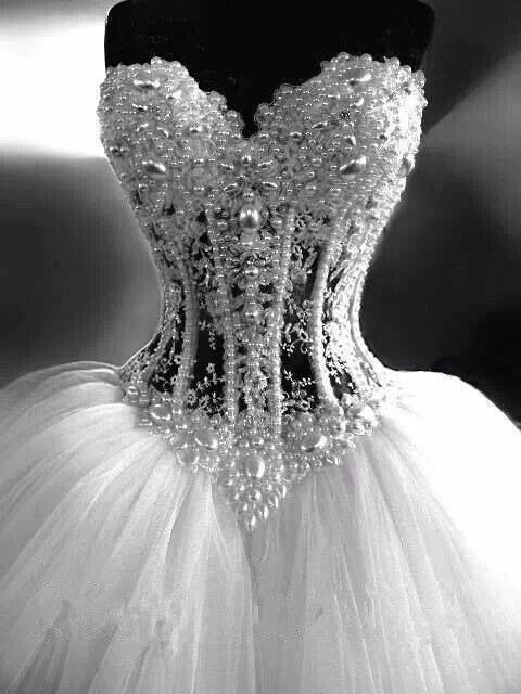 Luxe Bling Sweetheart Trouwjurken Corset Bodice Sheer Bridal Ball Crystal Pearls Beads Rhinestones Tule Bruiloft Bruidsjurken Custo