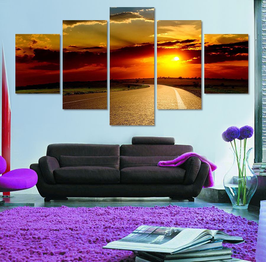 2019 Unstretched The Red Sun Canvas Prints Picture To Photo Prints On