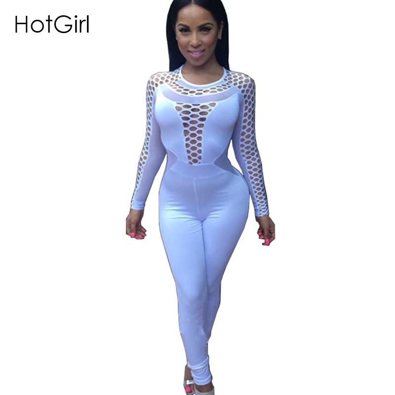 2019 Sexy Women Bodycon Jumpsuit Long Sleeve Bodysuit