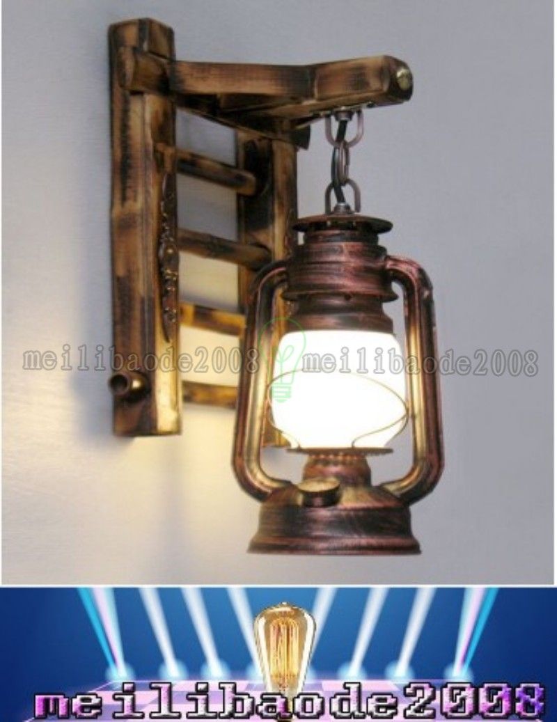 New Retro Wall Light Nostalgia Kerosene Lamp Antique Vintage Thrift Lantern Mount Sconce Lights Led Bulb For Bar Cafe Myy