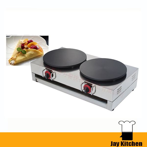 2018 Gas Commercial Crepe Maker Double Head Machine 2018 Gas Commercial Crepe Maker Double Head Machine Pancake Mini Stainless Steel Pan From Jaykitchen