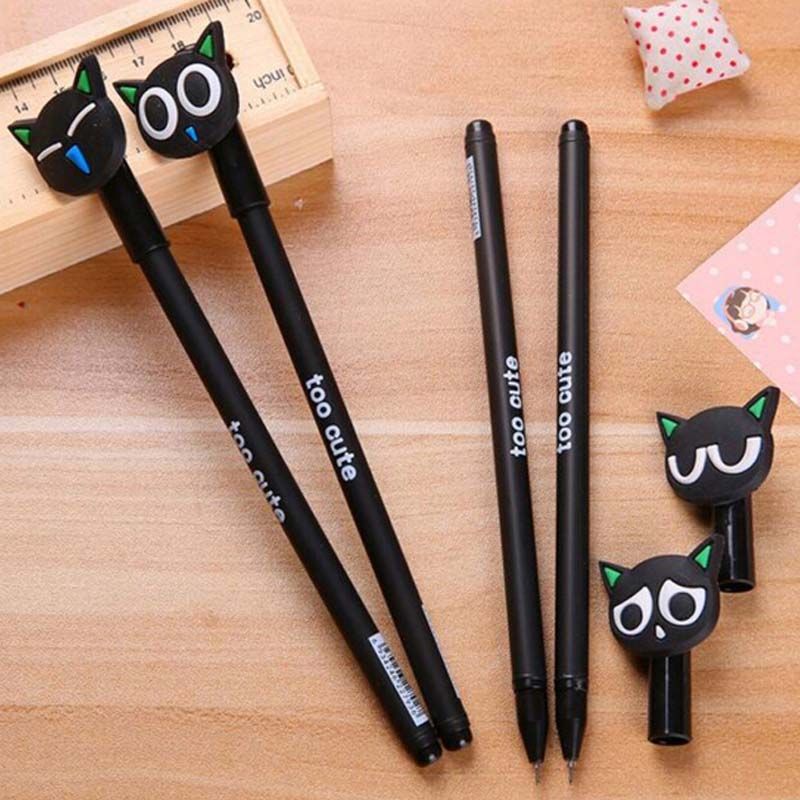 2019 High Quality Black Cat Gel Pens Writing Pen School Ballpoint
