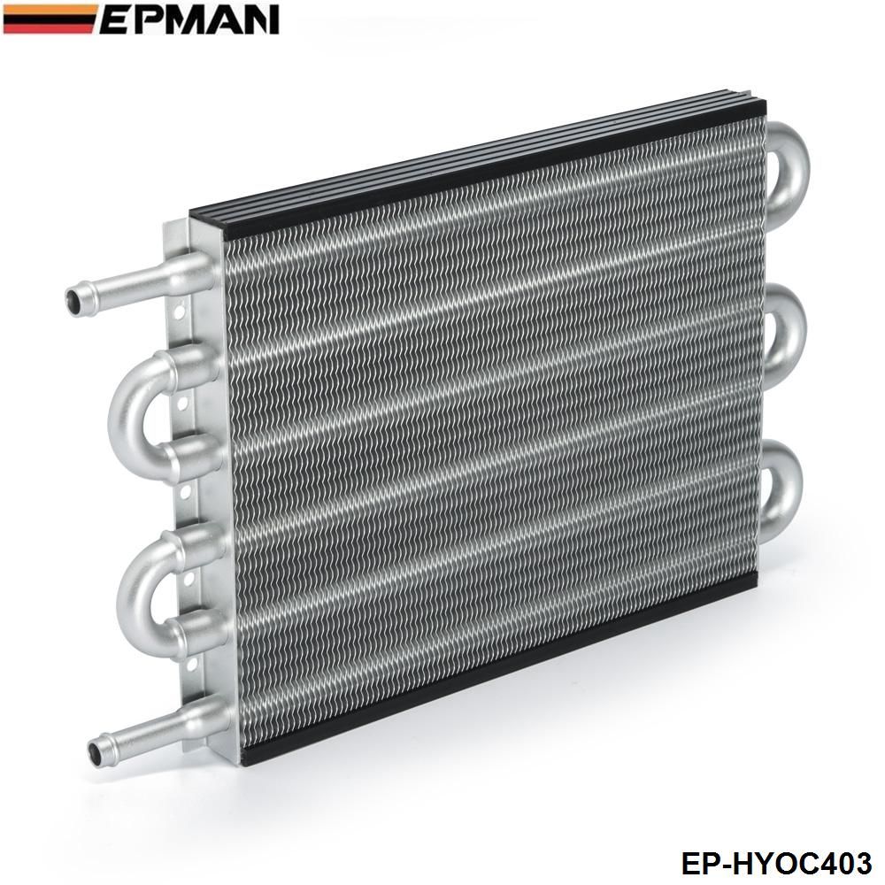 EPMAN - NEW Universal 6 Row Aluminum Heavy Duty Transmission Oil Cooler Auto Manual Radiator Converter EP-HYOC403 403 1403 OC-1403 OC1403 6 Row Oil Cooler ...