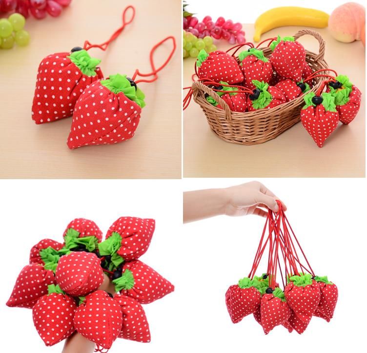 Buy Dropship Products Of Portable Cute Strawberry Bags Eco Reusable