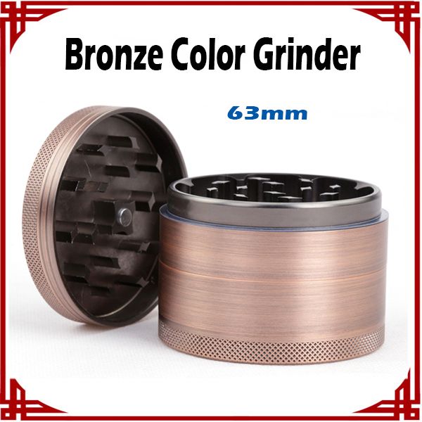 2020 Sp NEW Bronze Grinders 63mm Aluminium Alloy Herb Grinders Crusher
