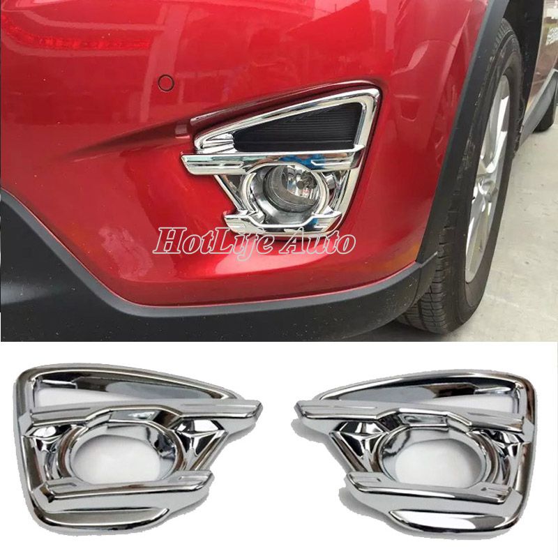 For 2015 Mazda CX 5 CX 5 CX5 ABS Chrome Front Fog Light Lamp Cover Trim