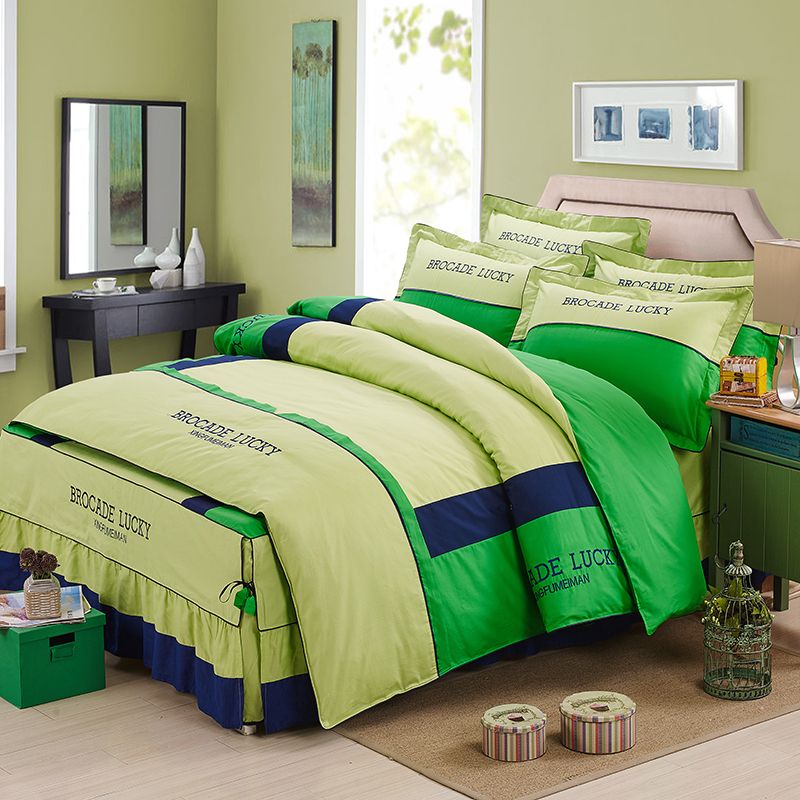 Bedskirt Designs Bed Cover Bed Sheet And Two Pillow Case Hometextile