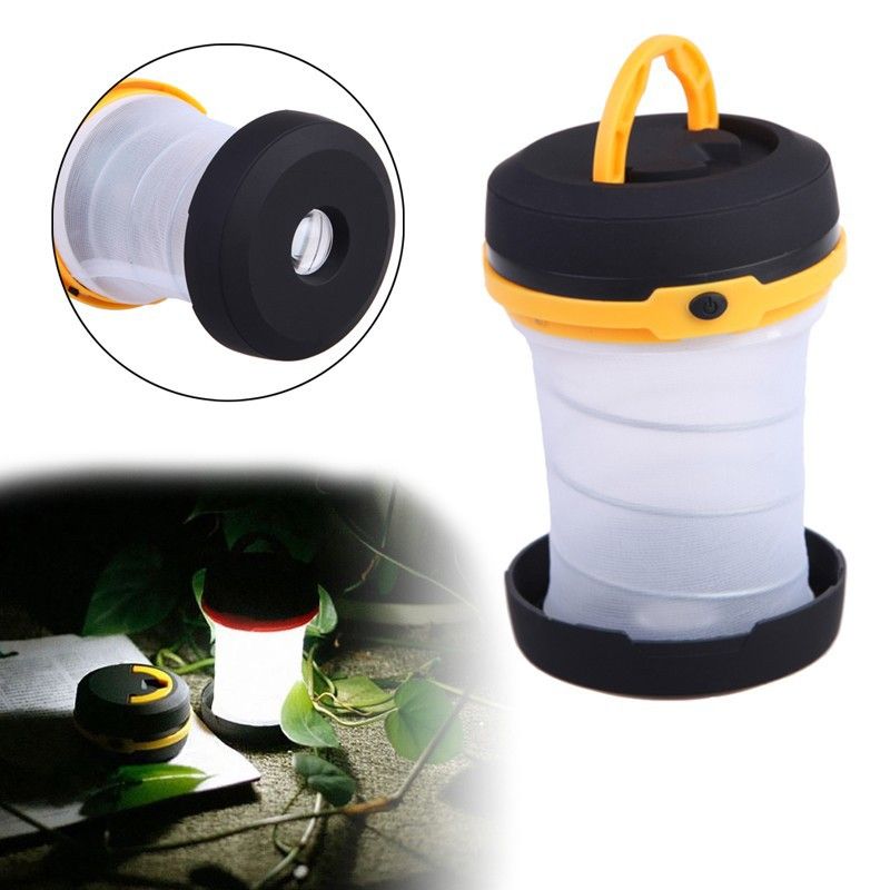 Portable Outdoor Lighting Foldable Mini Led Camping Lamp Lantern Tent Fishing Hiking Light With Hanger Essentials