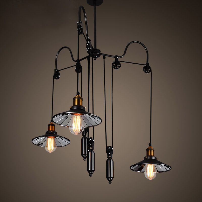 North American Style Retro Pendant Lamp Rural Personality Creative North American Style Retro Pendant Lamp Rural Personality Creative Loft Dining Room Lift Fall Pulley Mirror Lampshade Lights Ceiling Pendants Modern