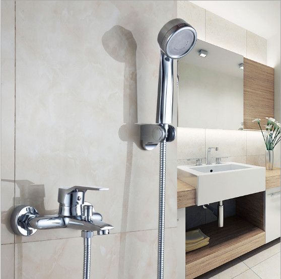 Simple Shower Set Bathroom Accessories Brass Main Faucet Simple Shower Set Bathroom Accessories Brass Main Faucet Booster Three Gear Nozzle Mixing Valve Heads