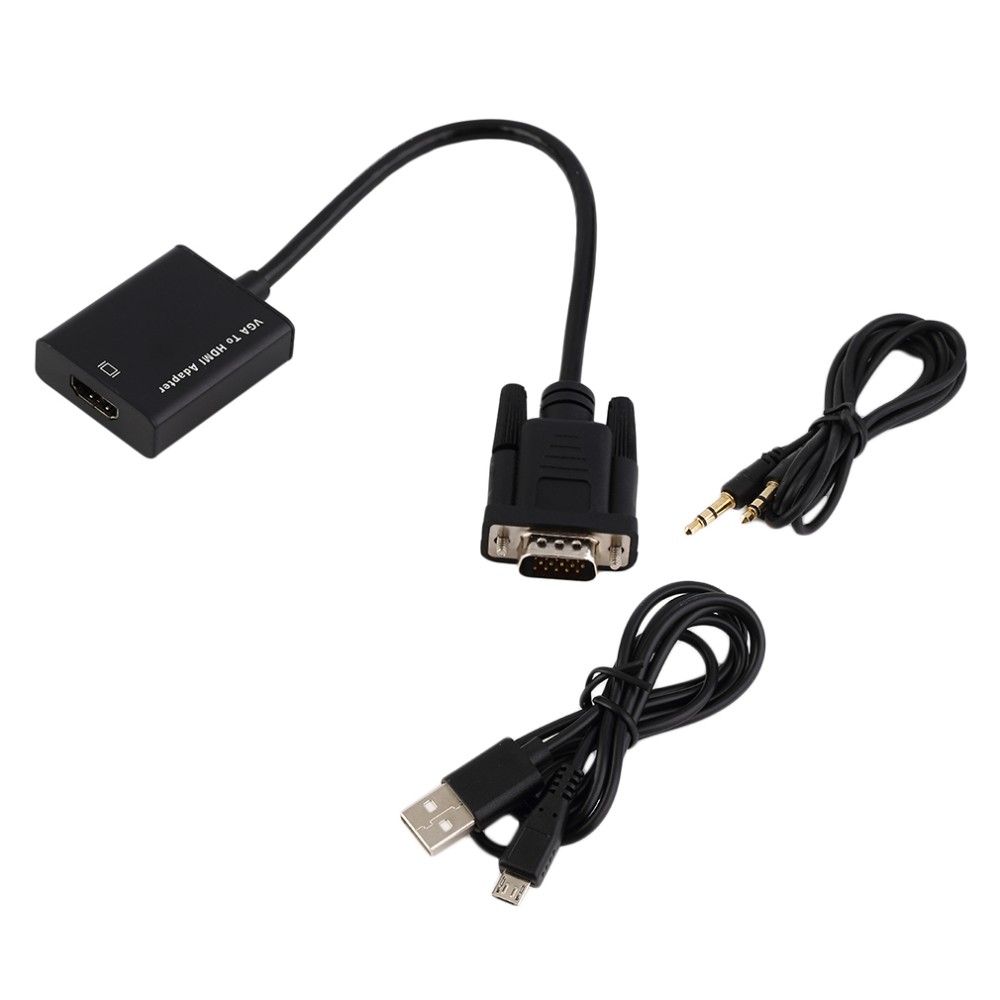 Full HD 1080P VGA Male To HDMI Female Audio Video Cable