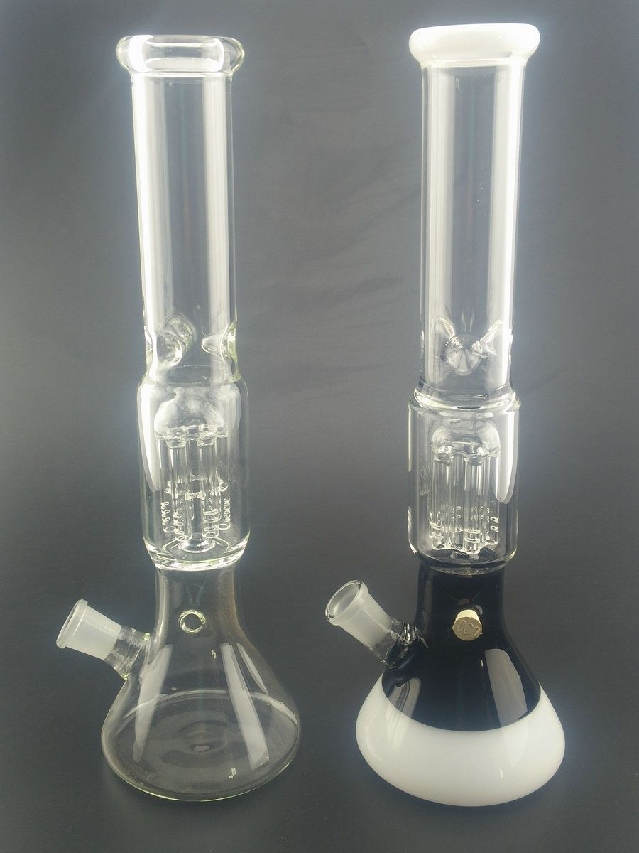 2019 New Arrival Glass Beaker Base Bong With 36 Cm Height Percolator Bongs For Glass Pipes