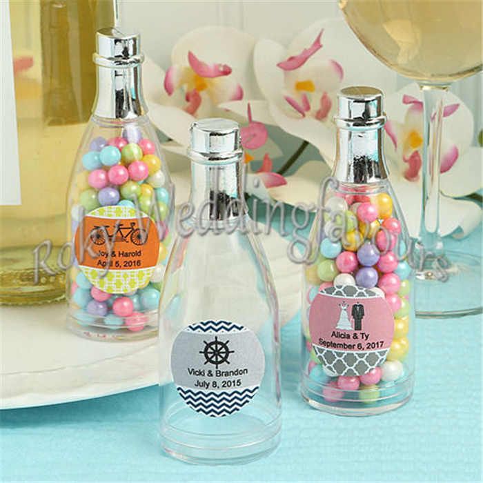 plastic champagne bottle favors holder bridal shower birthday party