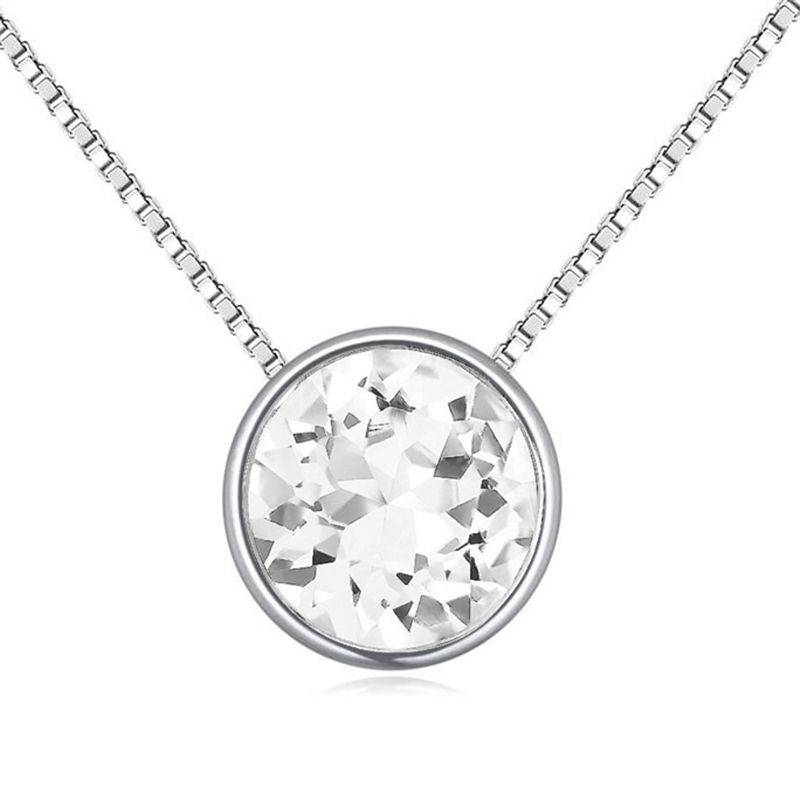 Whole New 2018 Jewelry Necklaces Crystal From Swarovski Elements Whole New 2018 Jewelry Necklaces Crystal From Swarovski Elements Round Necklace Pendants Fashion For Women 20189 Silver Heart Pendant