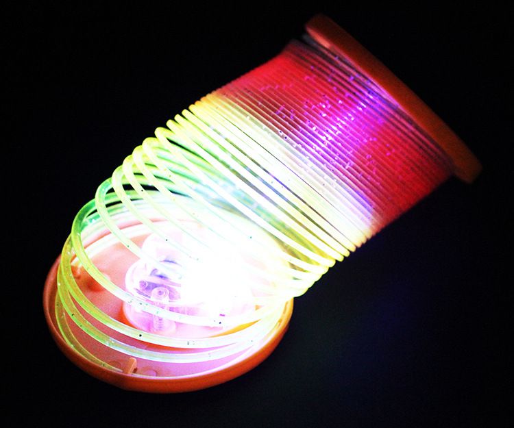 Led Lighted Toys 3D Colorful Luminous Led Toys Gifts Plastic Spring