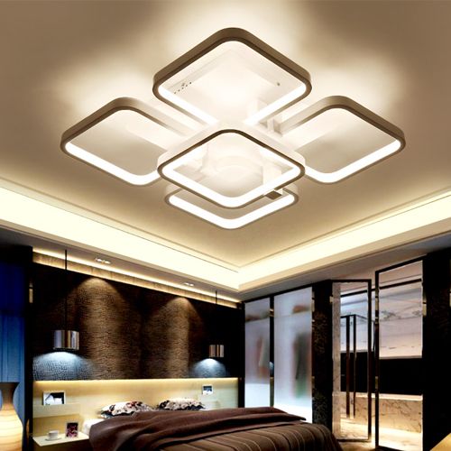 2018 Dimmable Led Ceiling Lights Post Modern Elegant Square Shape 2018 Dimmable Led Ceiling Lights Post Modern Elegant Square Shape Lamps White Acrylic Indoor Lighting For Gallery Office Ce Rohs From Lightzone