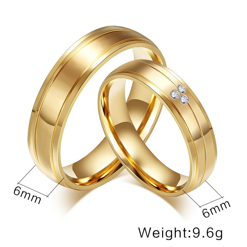titanium steel couple ring