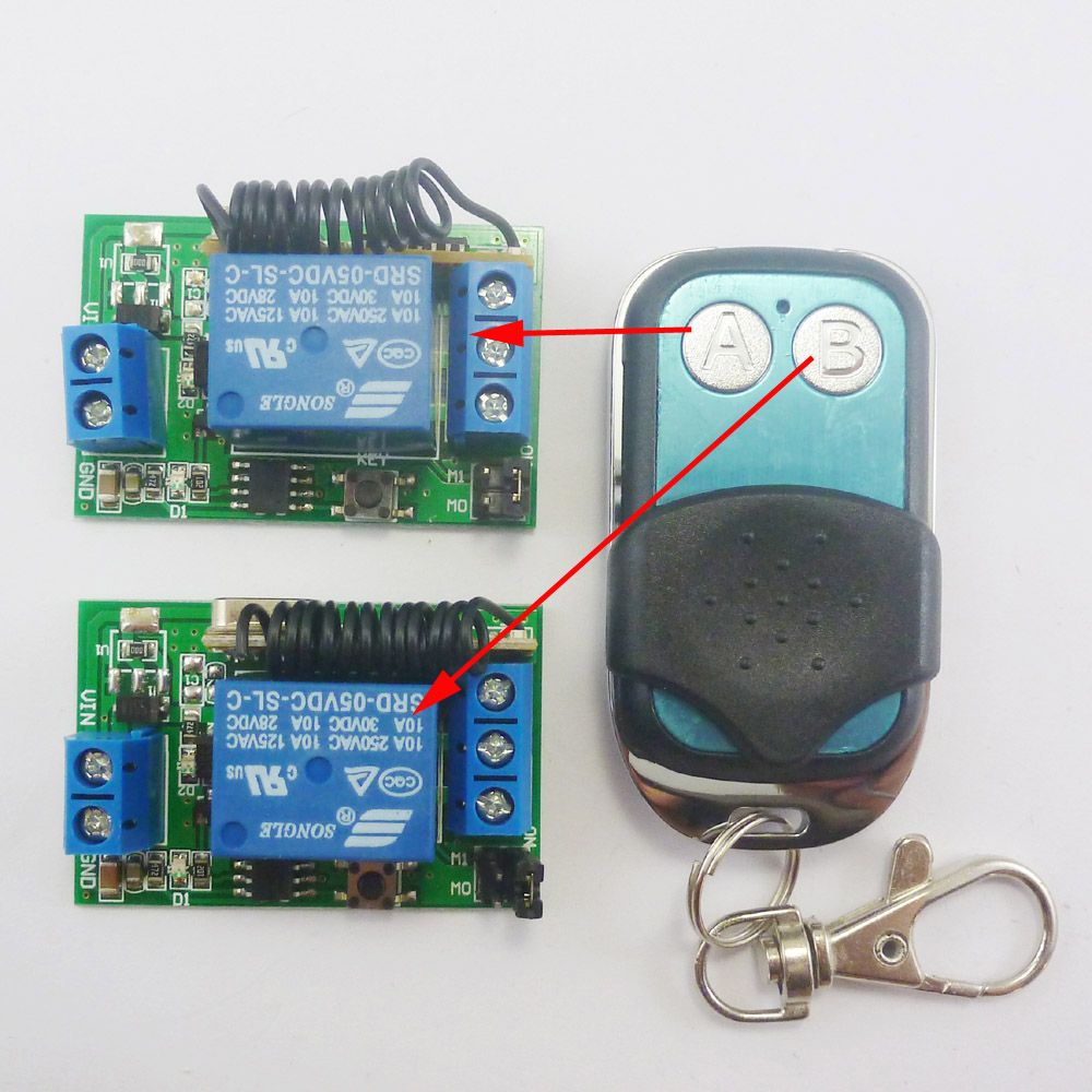 1 2 Dc 5v Rf Wireless Switch Delay Relay Time Timer Remote Control