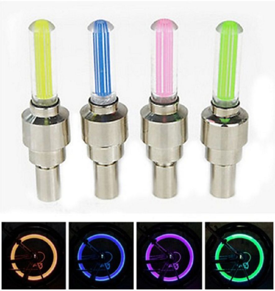2019 Firefly Spoke LED Wheel Valve Stem Cap Tire Motion Neon Light Lamp