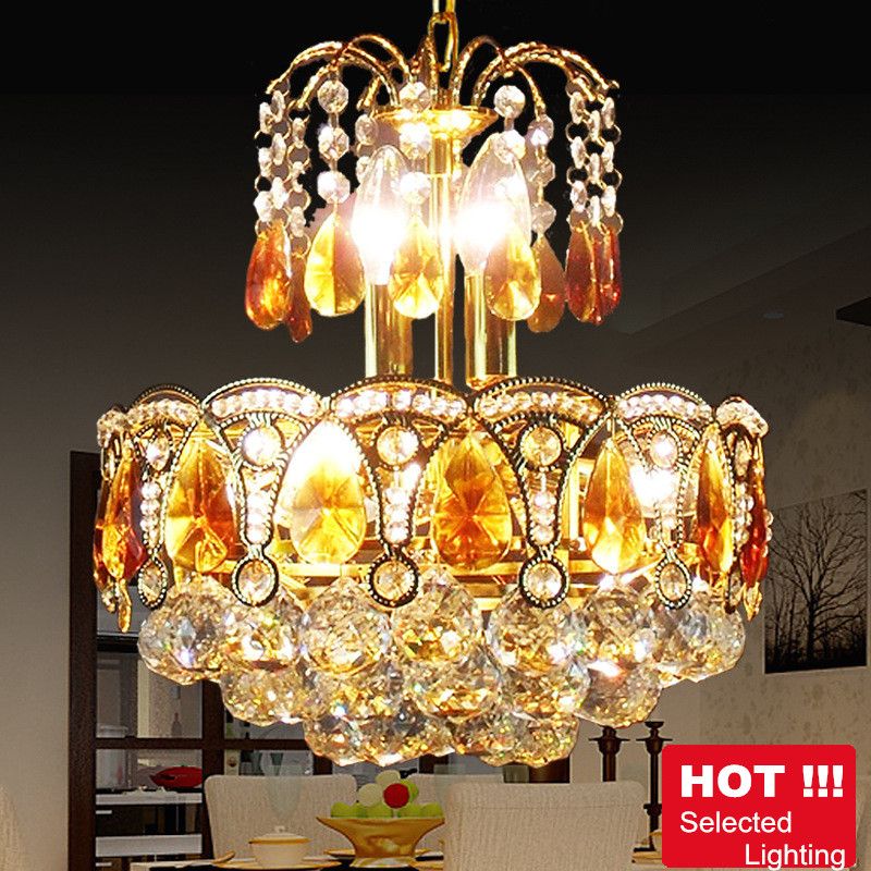 Compre Arañas De Cristal Modernas De Lujo Lámpara De Araña De Oro Araña