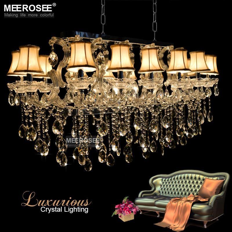 Luxurious Maria Theresa Chandelier Rectangle Clear Crystal Drop Luxurious Maria Theresa Chandelier Rectangle Clear Crystal Drop Re De Ctistal Foyer Hotel Lobby For Restaurant With 18lights Orb