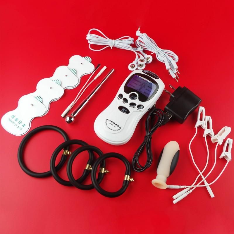 BDSM Electric Shock Electrosex Male Bondage Gear Electro Pulse Shock