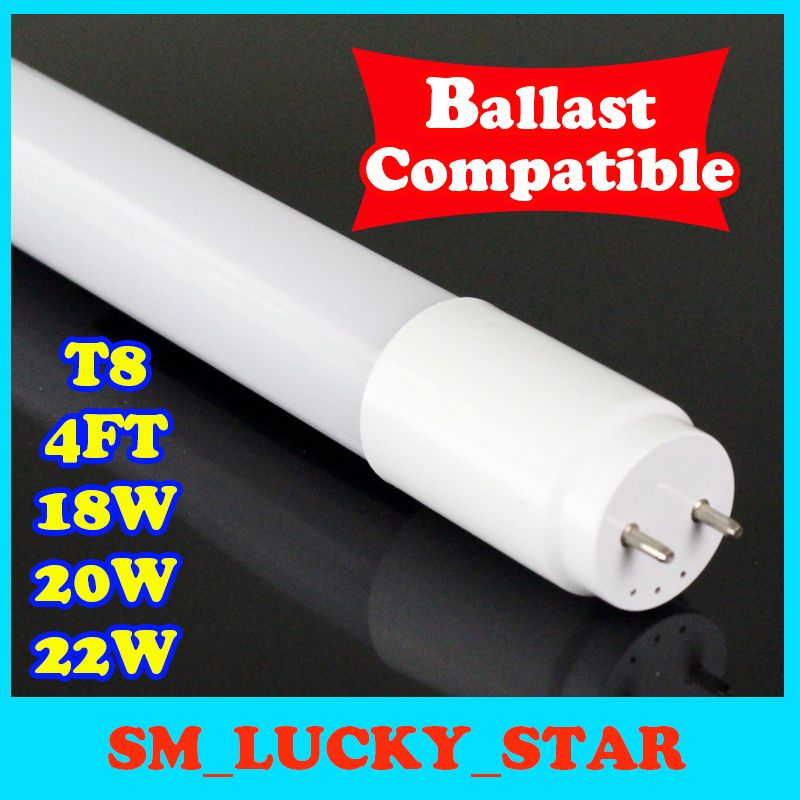 Ballast Compatible T8 Led 4ft Led Tube 4 Foot Led Light 18 20 22w 4ft