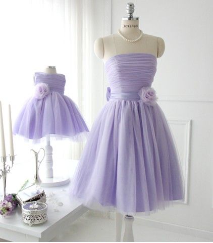 Hawaiian Purple Flower Girl Dress