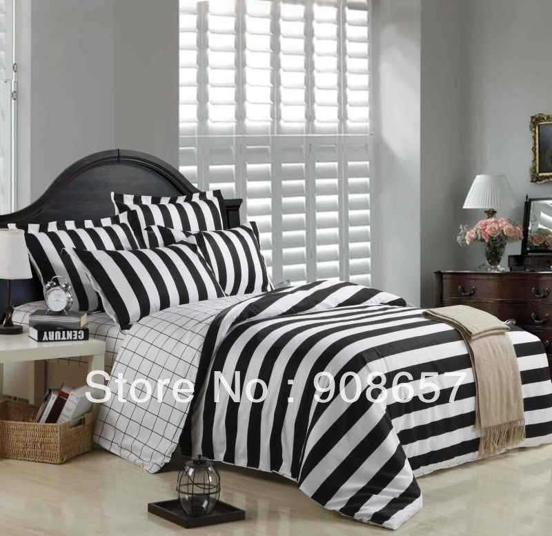2018 Black White Stripes Printed Cotton Men S Bedding Set Er 2018 Black White Stripes Printed Cotton Men S Bedding Set Er Comforter Covers For Full Queen Size Quilt Duvet Bed In A Bag From Sycw